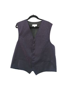 Vesuvio Napoli Dark Purple Paisley vest Size 2XL